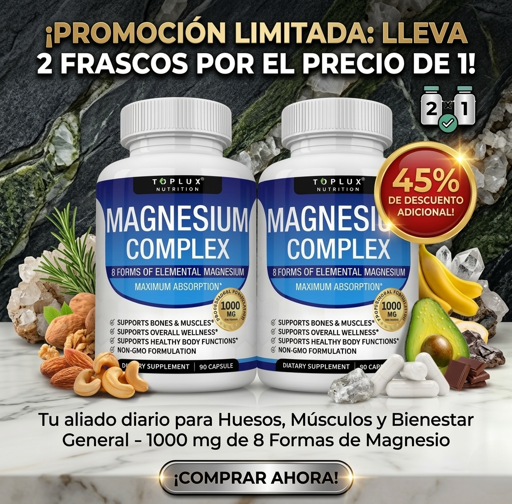 💪 MAGNESIUM COMPLEX– OFERTA 2X1 🚀PAGA UNA Y LLEVATE LA SEGUNDA GRATIS