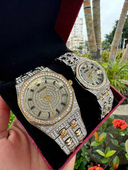 💎✨⌚ SET ROLEX PAREJA DIAMANTADO – BRILLO QUE CONECTA ❤️👫