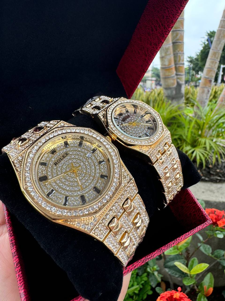 💎✨⌚ SET ROLEX PAREJA DIAMANTADO – BRILLO QUE CONECTA ❤️👫