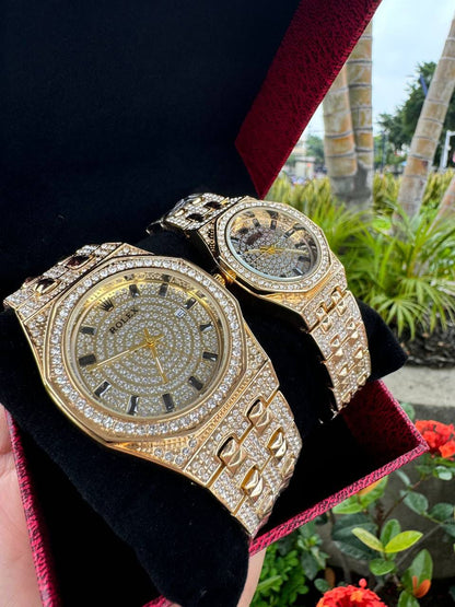 💎✨⌚ SET ROLEX PAREJA DIAMANTADO – BRILLO QUE CONECTA ❤️👫