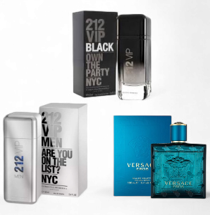 Combo -⚡ NOCHE DE PODER – 212 VIP MEN • 212 BLACK • VERSACE EROS