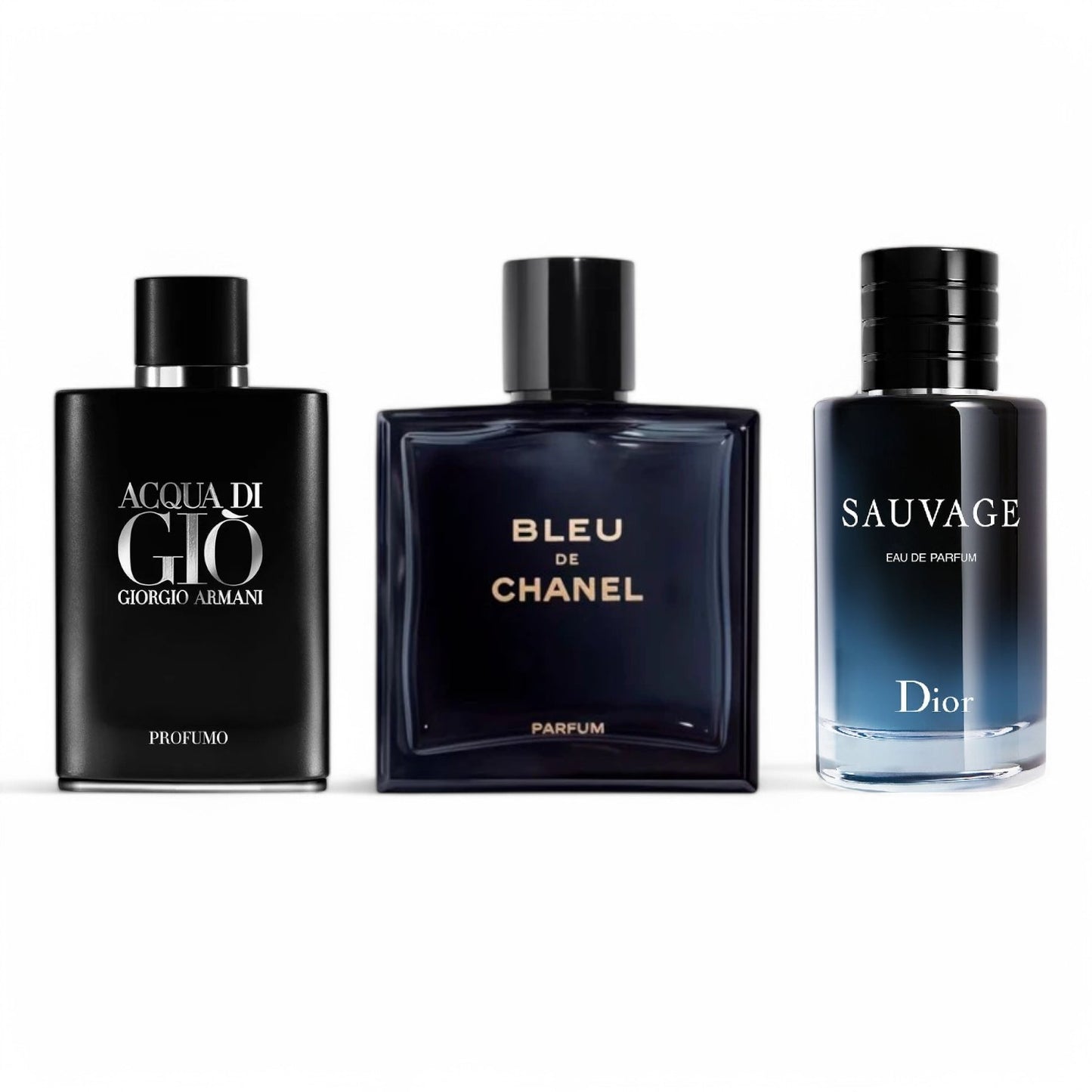 💎🌌🔥 COMBO ÉLITE SUPREMO (SAUVAGE • GIO PROFUMO • BLEU DE CHANEL ✨🌊)