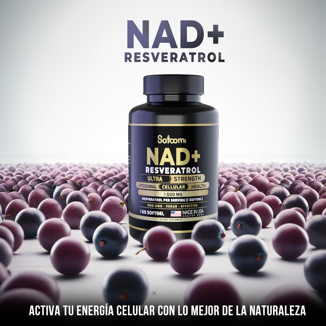⚡ SATOOMI NAD+ con Resveratrol – Vitalidad Celular y Longevidad ⚡