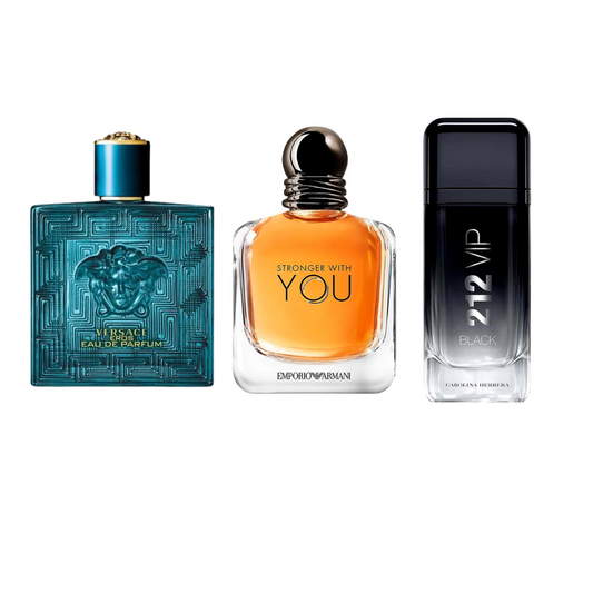🖤 Combo - 😈Seducción Extrema😏// VERSACE EROS, STRONGER WITH YOU, 212 VIP BLACK