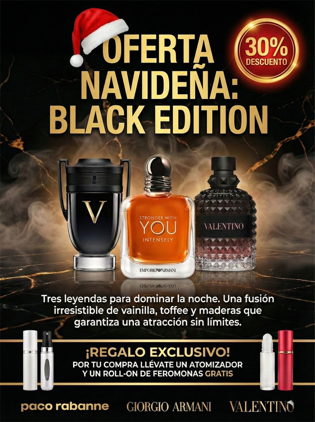 Invictus Victory  + Stroger Whith YOU + Valentino🧴(TODOS 100 ml) + obsequio Atomizador GRATIS🎁💨