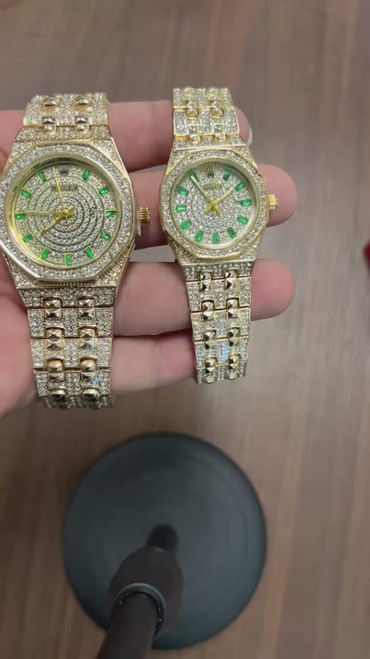 💎✨⌚ SET ROLEX PAREJA DIAMANTADO – BRILLO QUE CONECTA ❤️👫