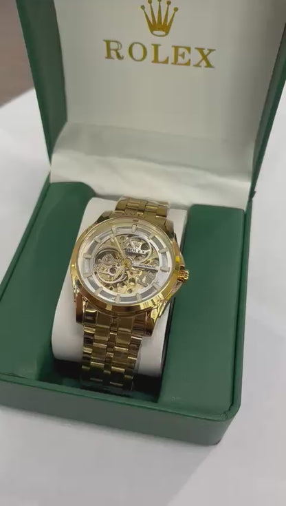 ⌚ Reloj ROLEX Automático con Mecanismo Visible